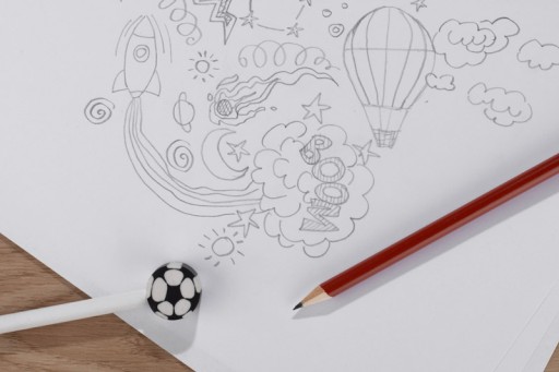 ceruzka s gumou pre deti FUTBALOVÁ guma