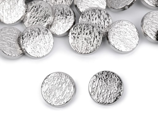 KOVOVÝ GOMBÍK 18 mm STRIEBORNÝ