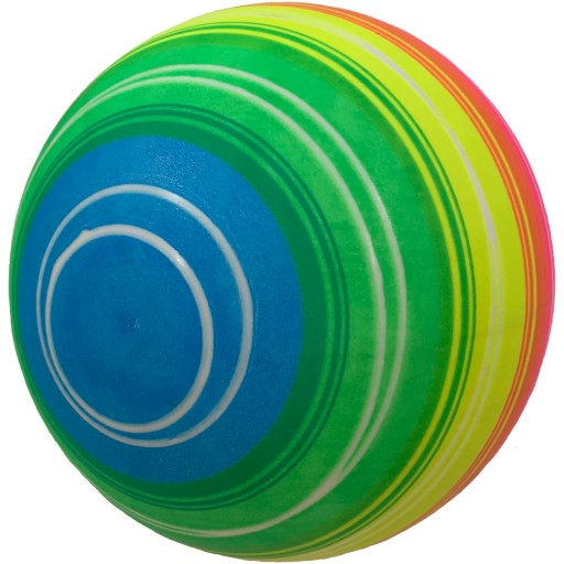 NAFUKOVANÁ GUMOVÁ loptička 24cm PRE DETI NA ENERO RAINBOW HRY