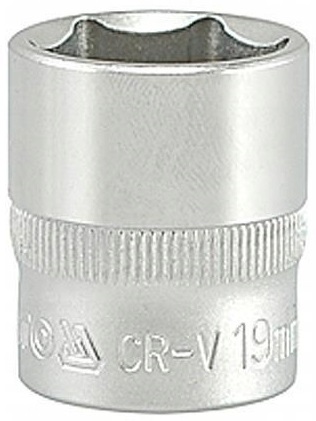 3/8'' KRÁTKA ZÁSUVKA 6-STRAN AS-DRIVE 19MM - YATO