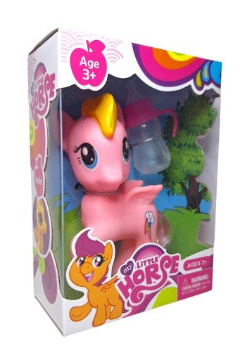 Krásny Pony Horse v sete s fľašou 16245