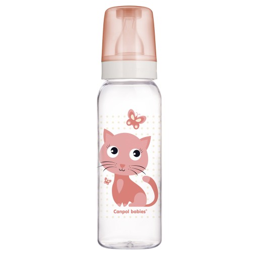 Canpol 250ml CUTE ANIMALS úzka fľaša s rúčkou