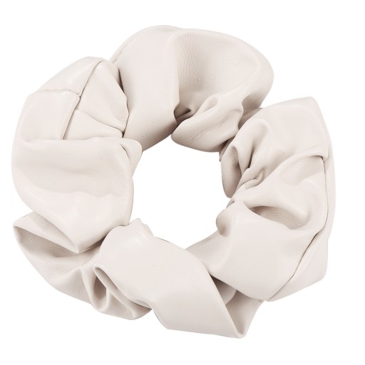 Do vlasov elastické scrunchies scrunchies eko koža biela hrubá kožená scrunchies