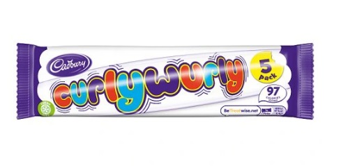 1x107,5g CADBURY Curly Wurly karamelová tyčinka 5ks UK