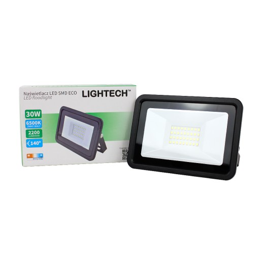 SMD ECO 30W čierny LIGHTTECH LED reflektor