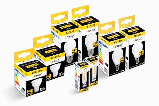 SOLLUX LED guľová žiarovka E27 4000K STUDENÁ 7,5W 690lm