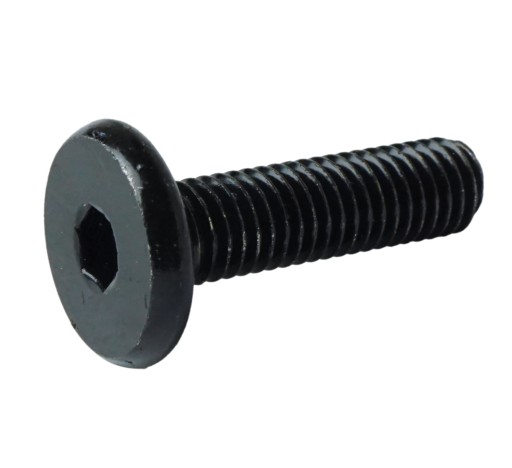 10x skrutka M8 x 30 mm plochá imbusová hlava, nábytková skrutka, metrická čierna