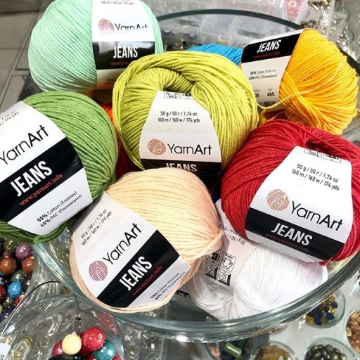 Džínsová bavlna-akrylová priadza - YarnArt - 62, 50 g, 160 m