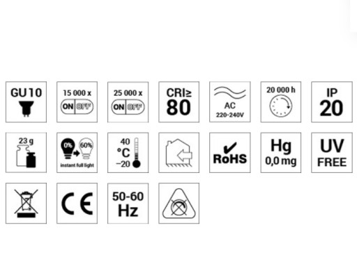 LED ŽIAROVKA GU10 430LM 6,5W DW DENNÉ SVETLO FARBA