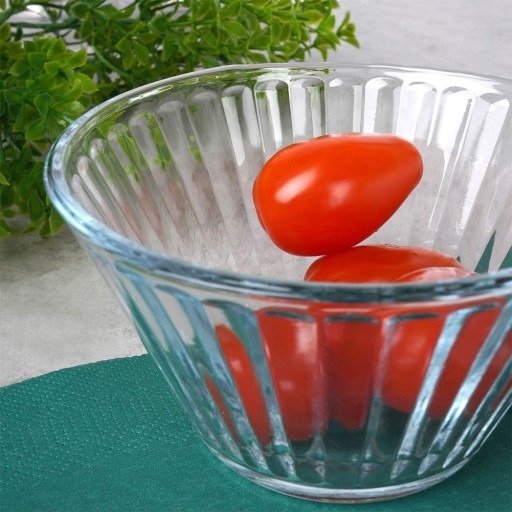 Sklenené misky so zvislými pruhmi, 11,5 cm, 270 ml, 3 ks.