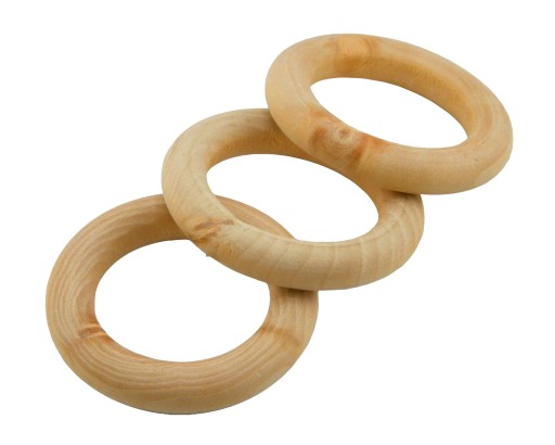Drevené krúžky pre anjelikov makramé VADY 30mm 50 ks