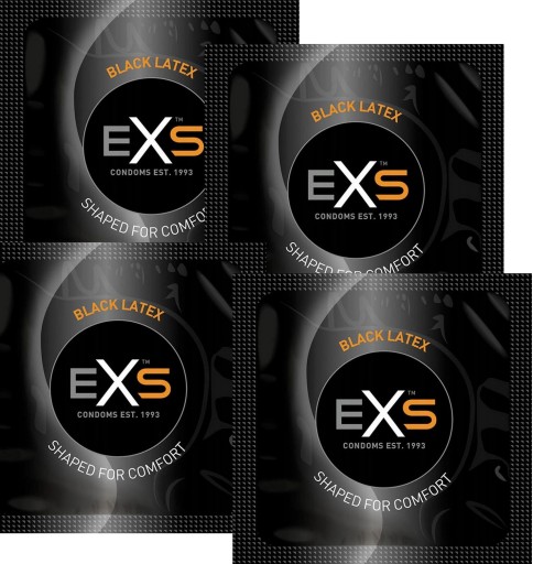 Black EXS Black latexové kondómy 4 ks