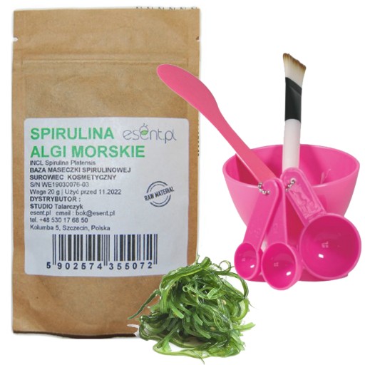 MASKA NA TVÁR NA RIASY Z MORSKÝCH RIAS TVÁROVÁ MASKA + SADA RIAS SPIRULINA