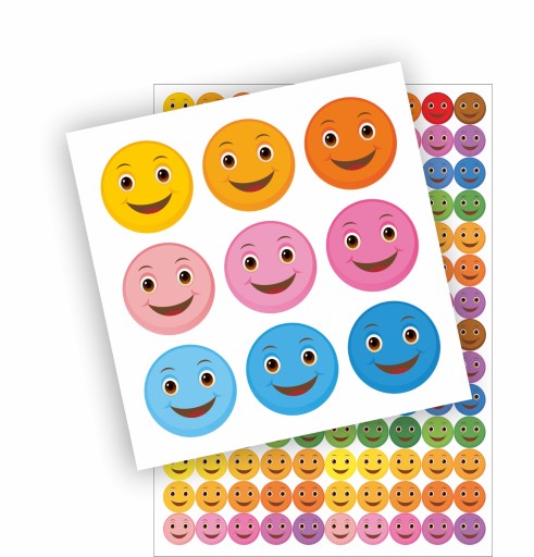 Motivačné nálepky pre deti SMILES 2cm - 113 ks MOT3