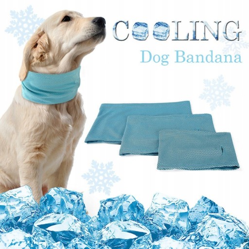 CHLADIACA PODLOŽKA PRE ZVIERATKÁ BANDANA 60 x 60 cm ĽAHKÁ BALOVACIA zelená