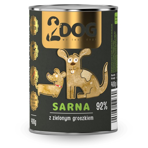 SARNA vlhké krmivo pre psov s hráškom 400g MONOPROTEIN HYPOALERGENIC
