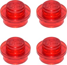 LEGO Okrúhly tanier 1x1 Trans Red 6208450 4073 - 4ks