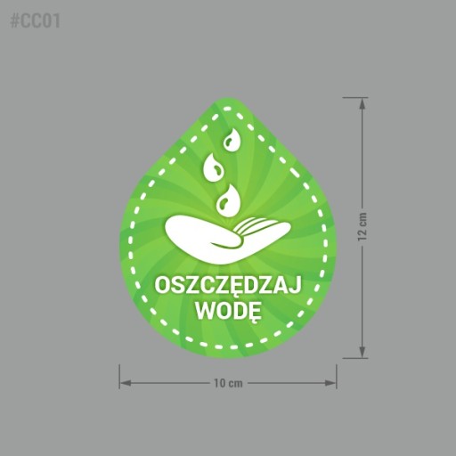 Šetrite vodu - nálepka 10x12