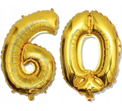 Narodeninové balóny 60 HAPPY BIRTHDAY so zlato-čiernymi konfetami dekorácie HEL 6