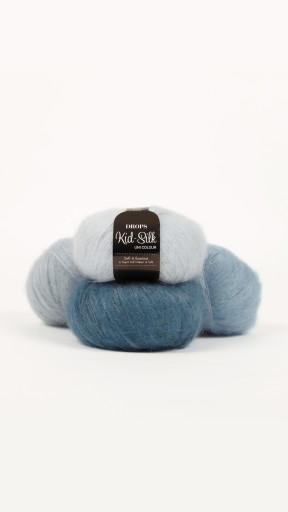 Drops Kid-Silk mohér hodvábne ecru (01)