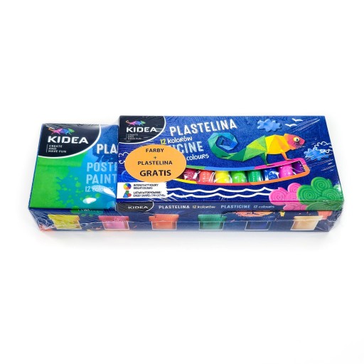 Sada farieb na plagát + plastelína 12 farieb