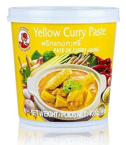 ŽLTÁ KARI PASTA 400g KOHÚT ZNAČKY THAJSKO