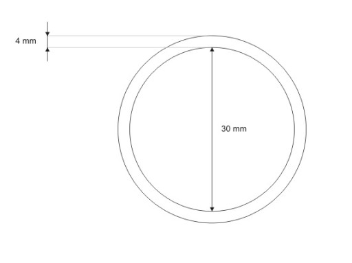 Kovový kožený prsteň 30 mm - 2 ks.