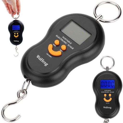 DIGITÁLNA HÁKOVÁ VÁHA S FUNKCIOU PRIDRŽANIE A PODSVIETENÍM LCD 50kg/10g