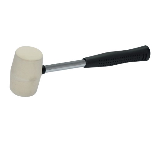 Klampiarske gumové kladivo 225G Fi=40mm Biela ruč. M