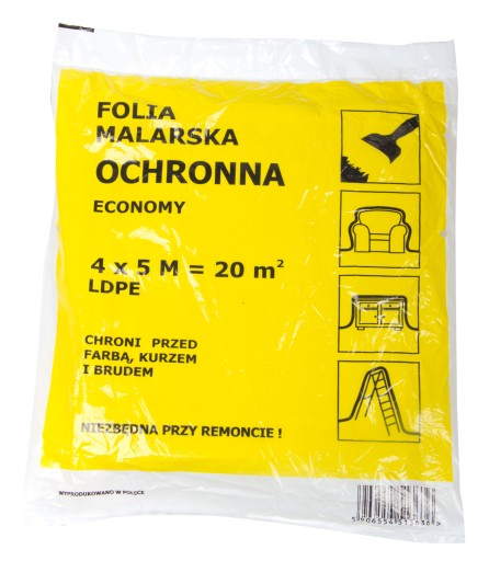 LDPE STAVEBNÁ FÓLIA 4*5M, EXTRA PEVNÁ (HRÚBKA: CCA 4)
