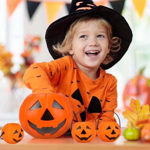 Halloween tekvicový košík, vedierko, taška, nádoba na sladkosti