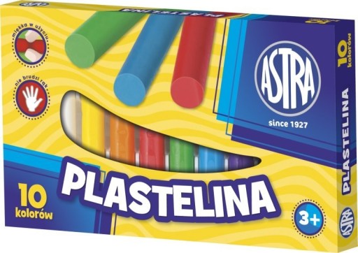 Plastelína Astra okrúhla, 10 farieb