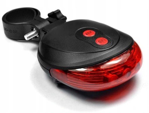CYKLISTICKÁ LAMPA S LASEROM 5 LED LASER