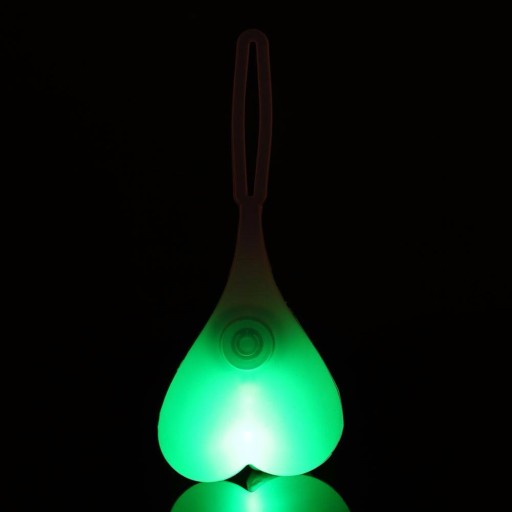 VALENTÍNSKA SILIKÓNOVÁ SRDCE LAMPA, ZELENÁ