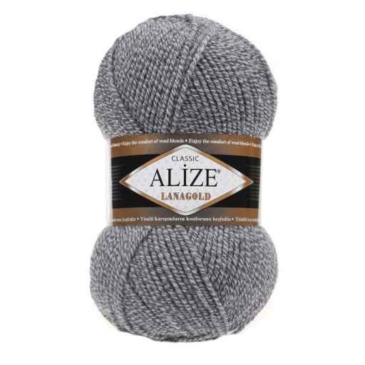 Alize Lanagold 651 bielo-šedá melanž s vlnou