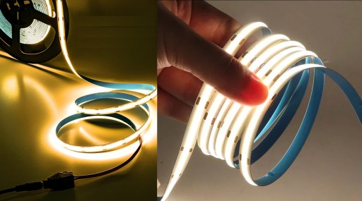 Neónový COB LED pás 12V TEPLÝ 1m Homogénny