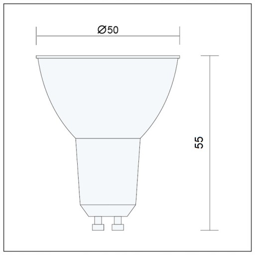 GU10 LED ŽIAROVKA 5W TEPLÁ BIELA 3000K SMD