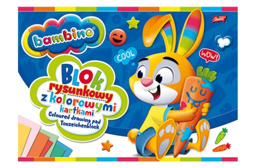 BLOK FAREBNÉ BAMBINO KARTY A4 80g/m2