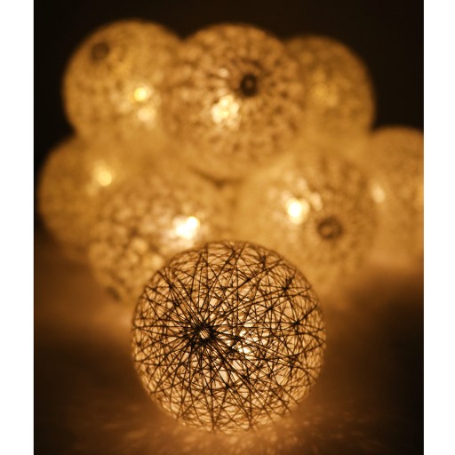 Vatové guličky 10 LED 5 cm na batérie