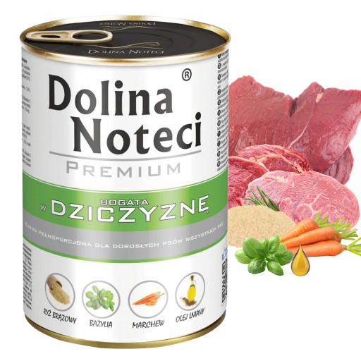 Dolina Noteci Prémiové mokré krmivo pre psov bohaté na zverinu, 400 g