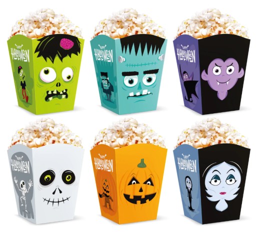 POPCORNOVÉ BOXY HALLOWEEN MONSTERS 6 ks