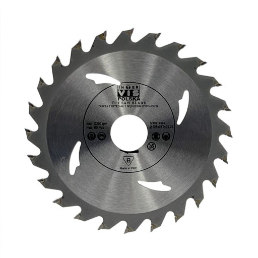 Inter-Vis IVBW12524 kotúč na rezanie dreva 125x22,23 mm 24Z