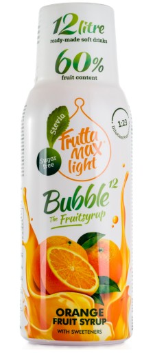 Fruttamax sirupový koncentrát 500 ml pomarančový bez cukru pre LIGHT karbonizátor