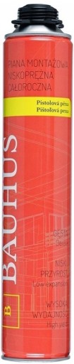 NÍZKOTLAKOVÁ PENA Pištoľová pena ALL SEASON Montáž Bauhus 750 ml