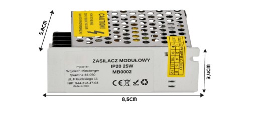Modulárny LED zdroj pre pásiky 2,1A 25W 24W 12V