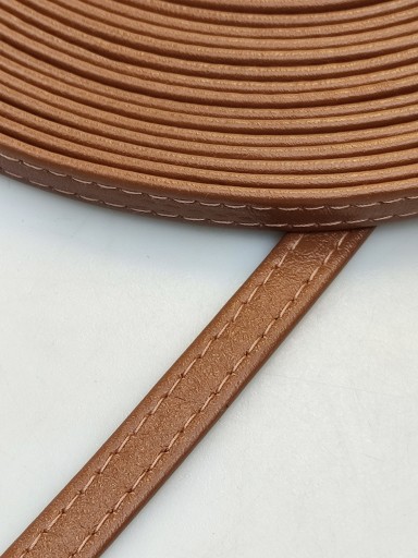 Kožený popruh na topánky 8 mm / 100 cm hnedý