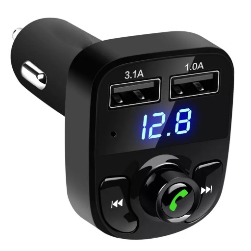 FM vysielač, Bluetooth MP3 nabíjačka 2x USB