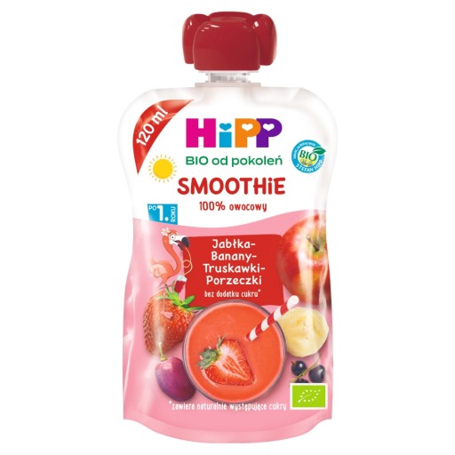 HiPP BIO Smoothie Jablkovo-banánová-trus-porz pena 120ml