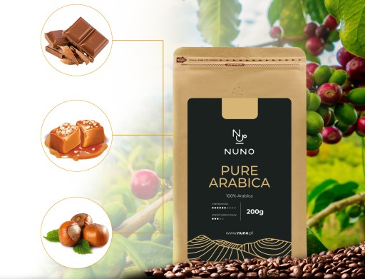 NUNO Čistá zrnková káva Arabica 100% 200g FRESH