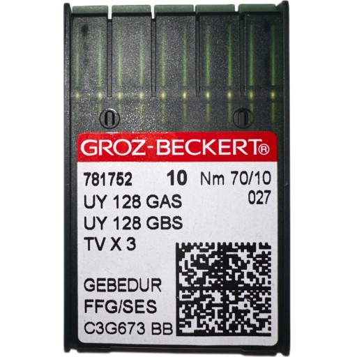 IHLY NA ŠITIE NA OMIETKU UY128GAS 70/10SES 10SZ